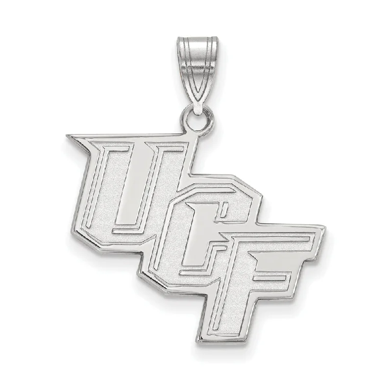 Sterling Silver Central Florida Large 'UCF' Pendant