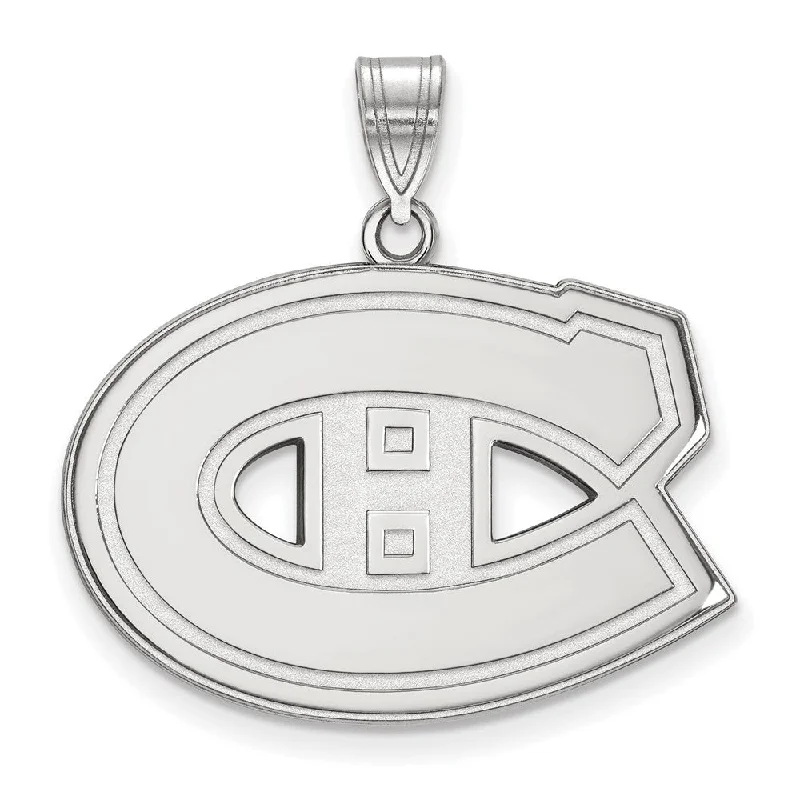 Sterling Silver NHL Montreal Canadiens Large Pendant