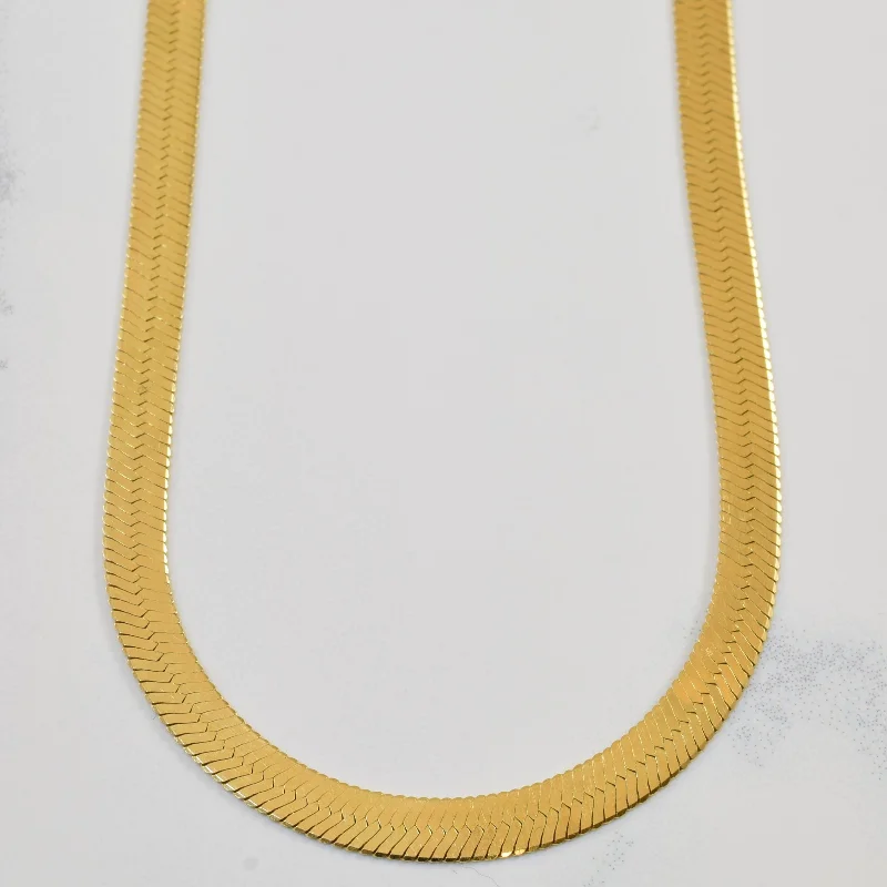 Sparkle More For Less – Jewelry Sale Happening Now 14k Yellow Gold Herringbone Chain | 30" |