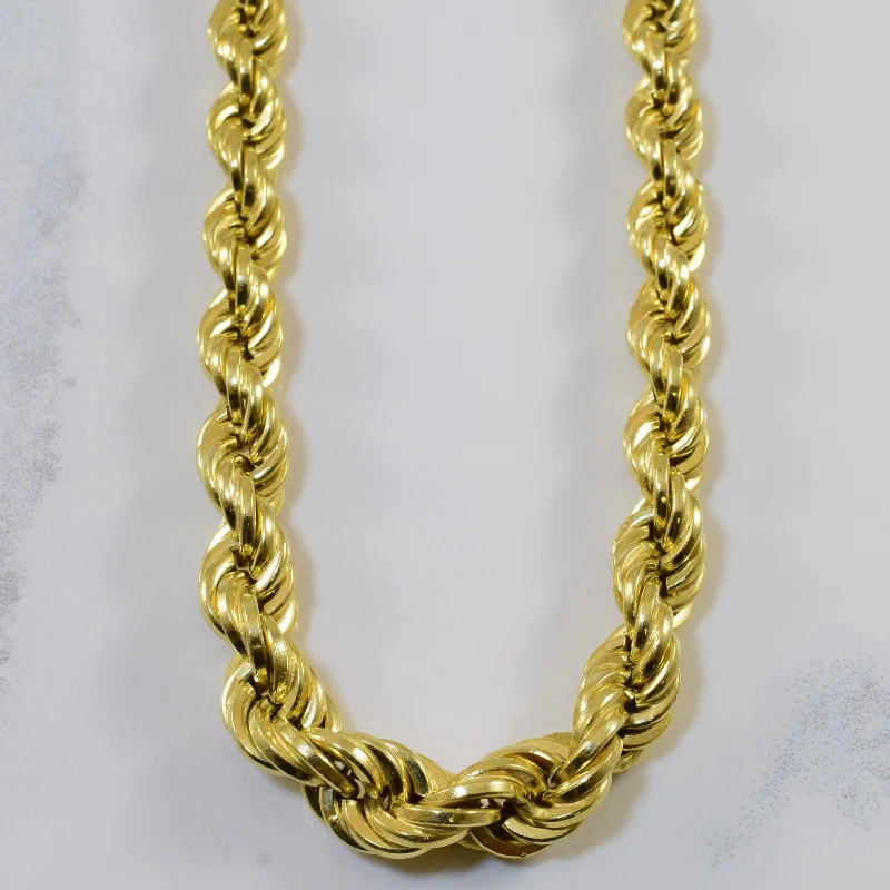 High-Quality Jewelry At A Fraction Of The Cost 14k Yellow Gold Twisted Rope Chain | 15" |