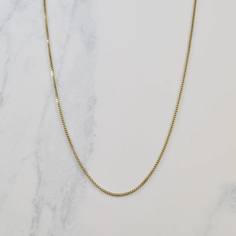 Affordable Glamour – Premium Jewelry For Less 18k Yellow Gold Box Chain | 17" |