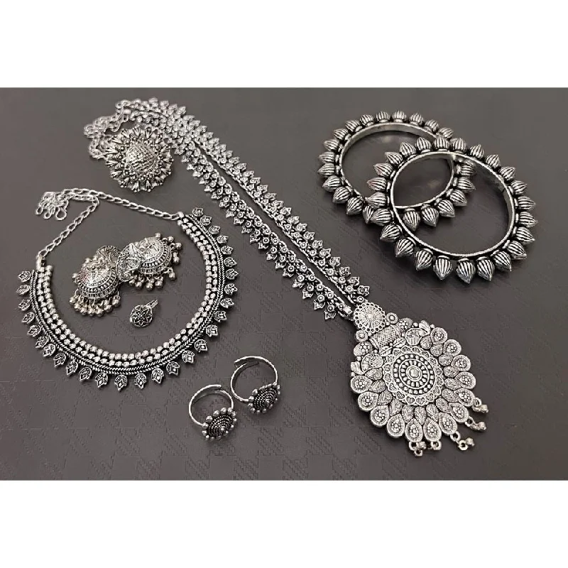 Breathtaking Jewelry, Breathtaking Prices Akruti Collection Oxidised Plated Combo Set