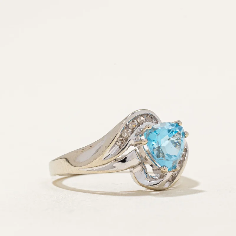 Once-A-Year Jewelry Sale – Grab Your Favorites Now Blue Topaz & Diamond Cocktail Ring | 1.30ct, 0.07ctw | SZ 6.25 |