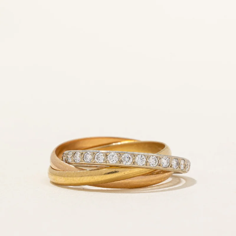 Limited-Time Offer On Premium Jewelry Collections Cartier' Vintage Diamond Trinity Ring | 0.50ctw | SZ 6.5 |