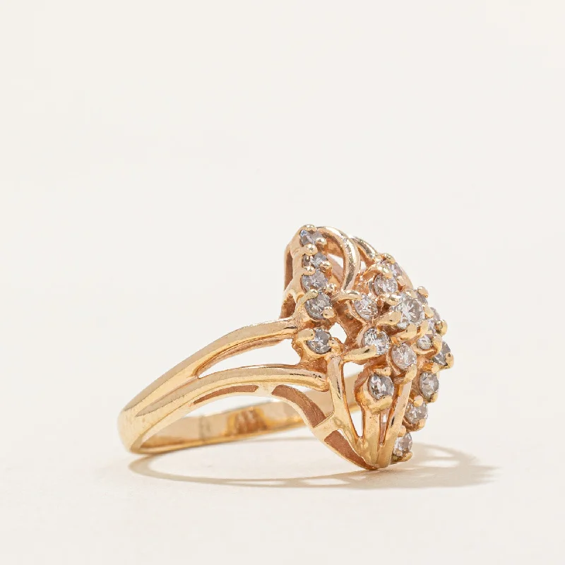 Limited-Time Offer On Elegant Jewelry Pieces Diamond Cocktail Ring | 0.50ctw | SZ 4.5 |