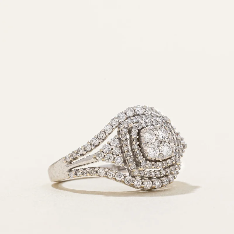 Exclusive Jewelry Offers – Sparkle For Less Diamond Cocktail Ring | 1.00ctw | SZ 5.25 |