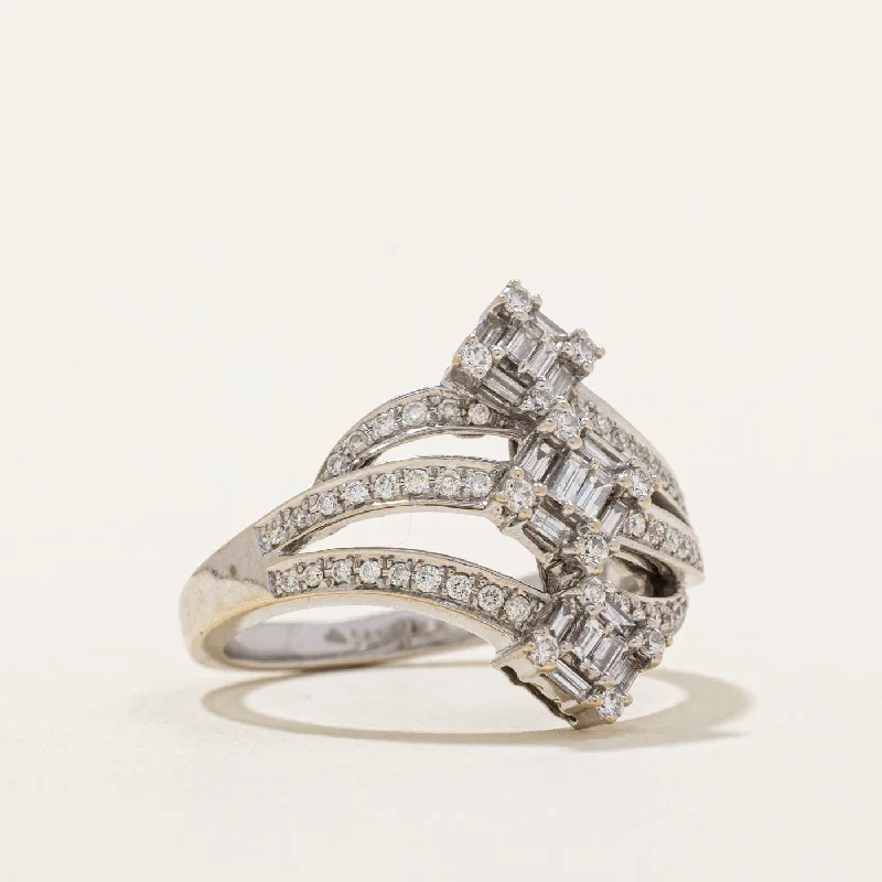 Exclusive Jewelry Sale Event – Shop Now Diamond Waterfall Ring | 0.44ctw | SZ 6.75 |