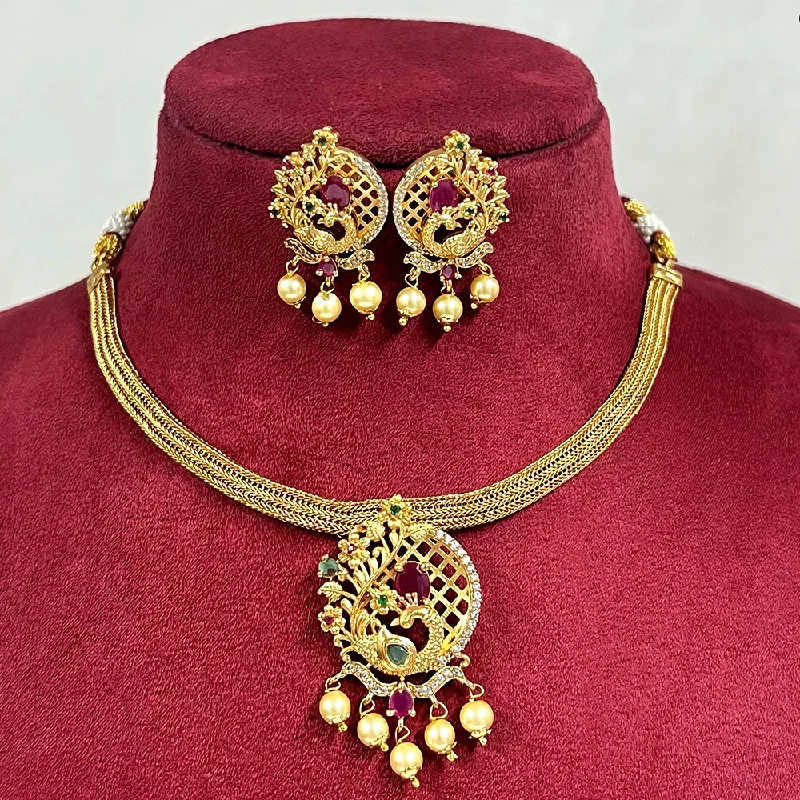 Shop Jewelry That Shines Without The High Price Diksha Collection Gold Plated Necklace Set