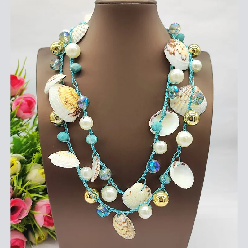 Affordable Elegance – Special Jewelry Sale Now Live JCM Gold Plated Designer Pearls Long Necklace