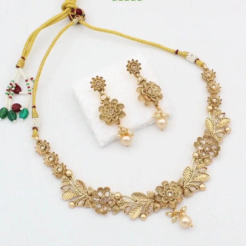 Jewelry Clearance – Final Chance To Save Big Kavita Art Gold Plated Pota Stone Necklace Set