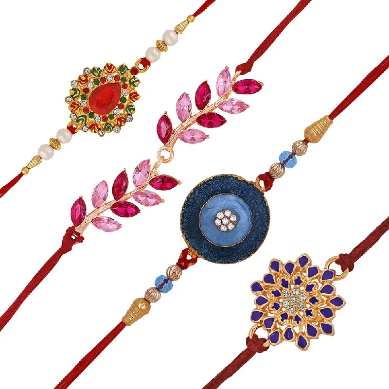 Limited-Time Jewelry Discounts – Shine Without The Splurge Mahi Combo of Leafy and Floral Rakhis for Men (RCO1105374M)