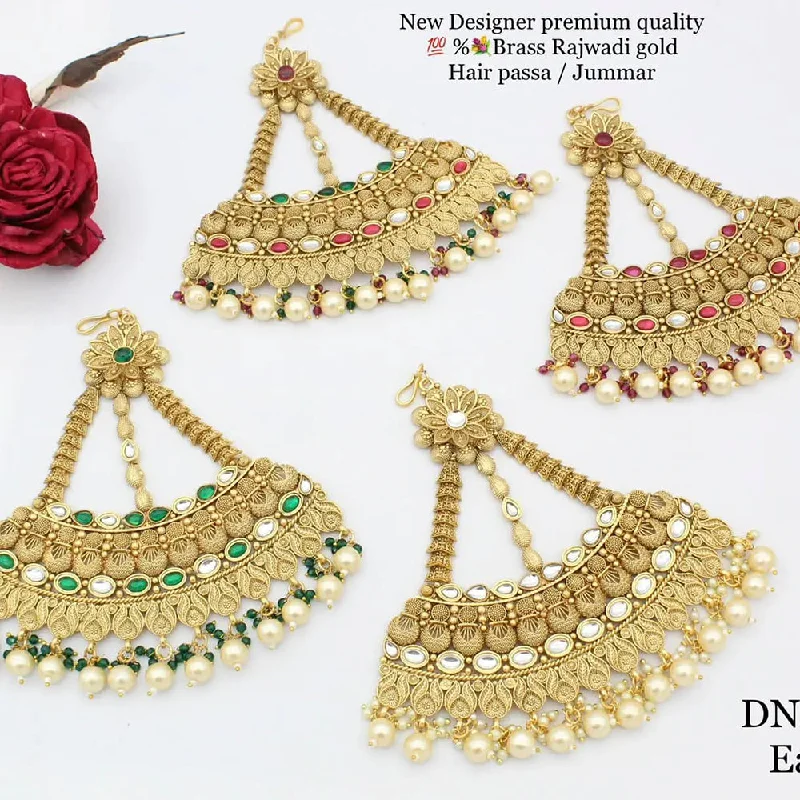 Jewelry Flash Sale – Stylish Designs At Unbeatable Rates Manisha Jewellery Gold Plated  Pota Stone Hair Passa/ Jhoomar Maangtikka