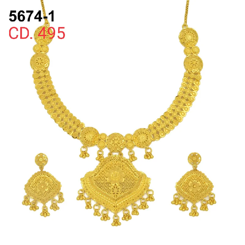 Get The Sparkle You Love At Prices You Adore MR Jewellery Forming Gold Plated Necklace Set