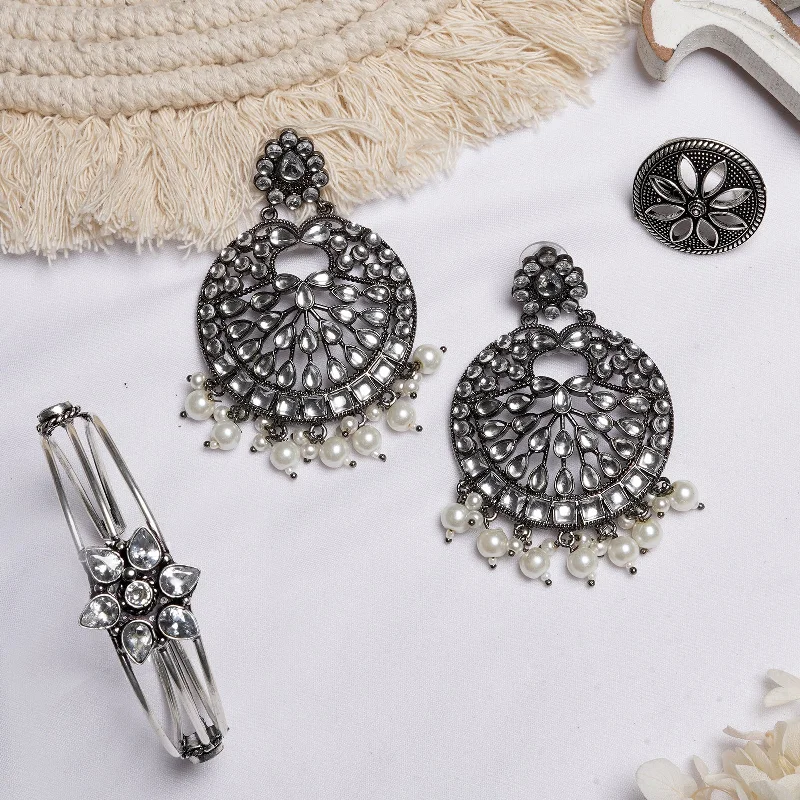 Fashion-Forward Jewelry At Incredible Prices Teejh Prajkata Silver Oxidised Jewelry Gift Set