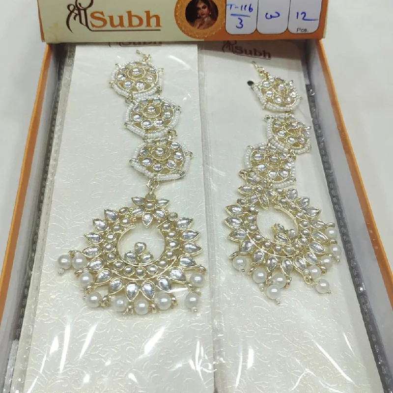 Premium Jewelry, Premium Discounts – Act Fast Tip Top Jewellers Gold Plated Kundan Stone Mangtikka