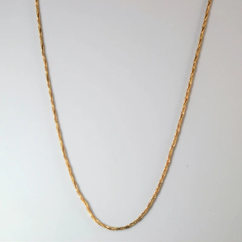 Your Perfect Accessory Now At The Best Price 10k Yellow Gold Twisted Wheat Chain | 18" |