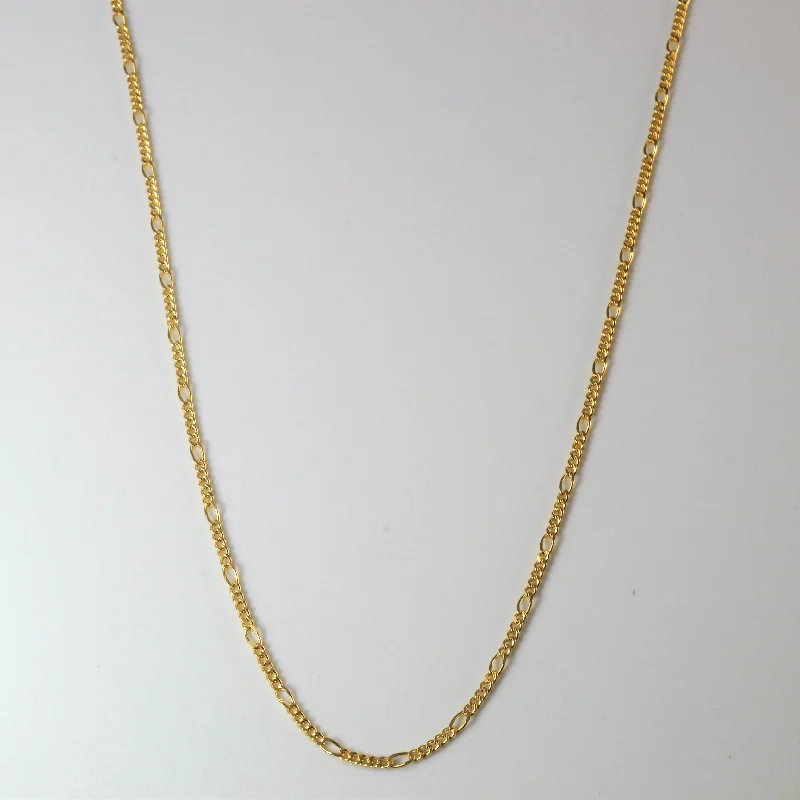 The Perfect Accessory For Less – Jewelry Sale Live 18k Yellow Gold Dot Dash Figaro Chain | 16" |