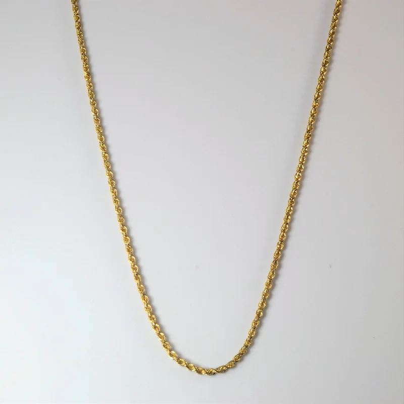 Elegant Necklaces And Bracelets At Limited-Time Offers 10k Yellow Gold Rope Chain | 17" |