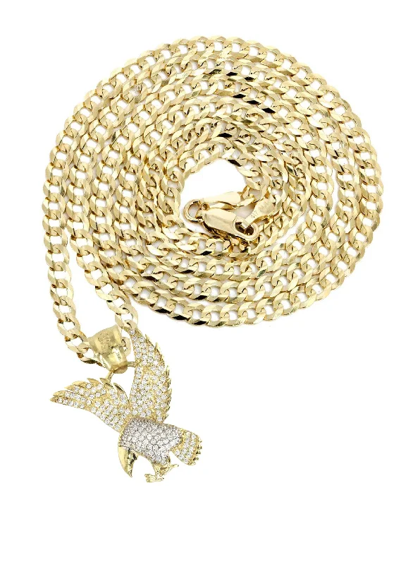 10K Yellow Gold Hawk Necklace | Appx. 13.3 Grams